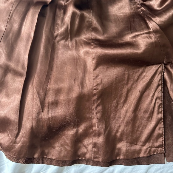 John Carlisle Belted Vintage 70s style Coat 100% Leather Suede Sherpa M Y2K - Picture 14 of 14